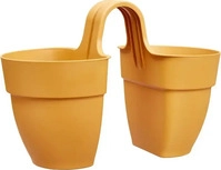 elho 3652602112500, elho Vibia campana Gel&auml;ndertopf Flower Twin Honiggelb 21 cm -