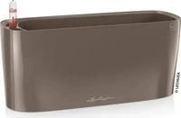 Lechuza 15466, LECHUZA Pflanzgef&auml;&szlig;e DELTA 10 Taupe hochgl&auml;nzend All-in-One
