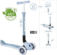 Globber - Primo Foldable Lights Eco Scooter Kinder blaubeere 261321_412