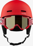 Salomon - Player Combo Helm inkl. Skibrille Kinder cherry tomato