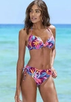 Lascana - Bikinihose mit Raffung Damen berry print lila