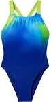 Speedo - Eng Print Powerback Badeanzug Kinder blau 263783_1280
