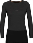Icebreaker - ZoneKnit Crewe Longsleeve Damen jet hthr schwarz