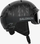 Salomon - Player Combo Helm inkl. Skibrille Kinder ice flow schwarz