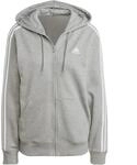 Adidas Essentials 3-Streifen French Terry Regular Kapuzenjacke Damen Jacke, grau