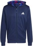 Adidas Train Essentials Seasonal Training Jacke Herren Kapuzensweater, blau