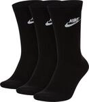 Nike Sportswear Everyday Essential Crew 3er-Pack Socken, schwarz 193145890350