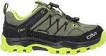 CMP Rigel Low Trekking waterproof Kinder Wander- und Bergschuhe, gr&uuml;n, Gr. 28