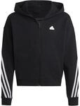 Adidas Future Icons 3-Streifen Kapuzenjacke M&auml;dchen Kapuzensweater, schwarz