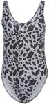 Adidas Essentials Animal Print U-Back Badeanzug Damen Badeanzug, schwarz