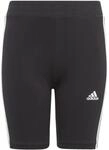 Adidas Essentials 3-Streifen Cotton kurze Tight M&auml;dchen Tights, schwarz