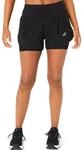 Asics Road 2-N-1 3.5In Damen Shorts, schwarz 4550457396998