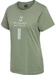 Hummel Active Graphic CO Damen T-Shirt, gr&uuml;n 5715454020188