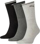Puma Crew 3-er Pack Socken, grau, Gr. 38 8720245028752