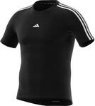 Adidas Techfit Compression Training 3-Streifen Herren T-Shirt, schwarz 4067893414662