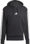 Adidas Essentials 3-Streifen French Terry Herren Kapuzensweater, schwarz
