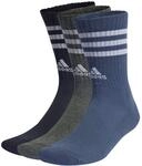 adidas EBB67_IP2639, Adidas 3-Streifen Cushioned Crew 3er-Pack Socken, blau