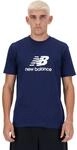 New Balance Sport Essentials Logo Herren T-Shirt, blau 196941811215