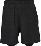 Endurance Vanclause Melange 2-in-1 Herren Shorts, schwarz 5713939614228