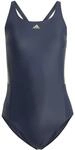 Adidas Mid 3-Streifen Badeanzug Damen Badeanzug, blau 4067897639108