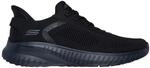 Skechers Bobs Squad Chaos - Solid Step Herren Slipper, schwarz, Gr&ouml;&szlig;e 43