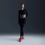 Nike Pro Dri-Fit Cropped Damen Longsleeve, schwarz 196974995302
