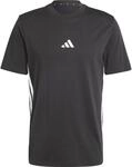 Adidas Essentials 3-Streifen Single Herren T-Shirt, schwarz 4067905780303