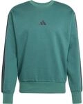 Adidas Essentials 3-Streifen Herren Sweatshirt, gr&uuml;n 4067906171421