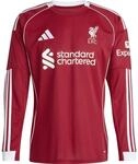Adidas Liverpool FC 25/26 Home Langarm Herren Trikot, rot 4068809580617