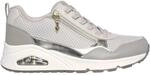 Skechers Uno - Metallic Sliders Damen Freizeitschuhe, grau, Gr&ouml;&szlig;e 37...