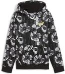 Puma Ess+ Class ACT AOP FL M&auml;dchen Kapuzensweater, schwarz 4067981332373