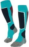 Falke 16523_6536, Falke Skiing 2 Intermediate Damen Str&uuml;mpfe, blau female