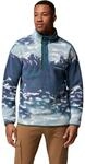 Columbia Helvetia II Printed Half Snap Fleece Herren Rollkragenpullover, blau