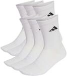 Adidas Cushioned Crew Socks 6 Pair Pack Socken, wei&szlig; 4068821333925