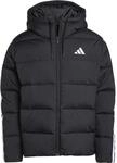 Adidas Essentials Climawarm 3-Stripes Puffer Down Hooded Herren Jacke, schwarz