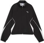 Puma Sport Relaxed Woven Full-Zip Damen Jacke, schwarz 4069161377273