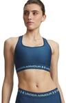 Under Armour Crossback Mid Damen Sport-BH, blau 198634278022