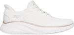 Skechers Bobs Squad Chaos - Current Muse Damen Slipper, wei&szlig;, Gr&ouml;&szlig;e 43