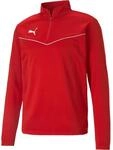 Puma TeamRISE 1/4 Zip Top Herren Longsleeve, rot 4063697340886