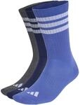 Adidas 3-Stripes Cushioned Sportswear Crew Socks 3er-Pack Socken, blau 4067907075216