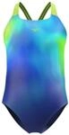 Speedo Print Powerback Damen Schwimmanzug, blau, Gr. 152 5063572049629