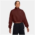 Nike Stdo MW OS Crop QZ Damen T-Shirt, rot, Gr. M 0198966360693