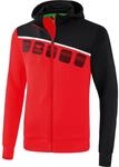 Erima 5-C mit Kapuze Kinder Kapuzensweater, rot 4043523919448