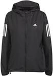 Adidas Own the Run Hooded Running Windbreaker Damen Jacke, schwarz 4065424242975