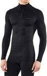 Falke Maximum Warm Zip Herren Unterhemd, schwarz 4043874819312