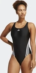 adidas BWI44_IB5986, Adidas 3-Streifen Badeanzug Damen Badeanzug, schwarz female