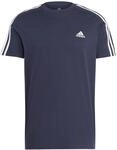 Adidas Essentials Single Jersey 3-Streifen T-Shirt Herren T-Shirt, blau 4066745463292
