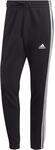 Adidas Essentials French Terry Tapered Elastic Cuff 3-Streifen Herren Hose, schwarz