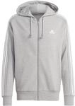 Adidas Essentials French Terry 3-Streifen Kapuzensweater Herren Kapuzensweater, grau