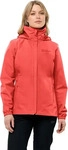 Jack Wolfskin Regenjacke Stormy Point 1111202 Rot Regular Fit Damen